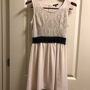 Black and white lace dress